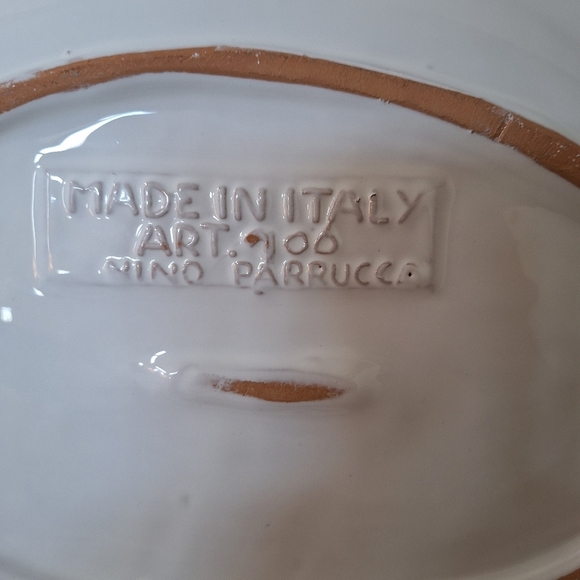 Nino Parrucca Large Hand Painted Fish Shaped Platter 19x14 - Picture 7 of 8